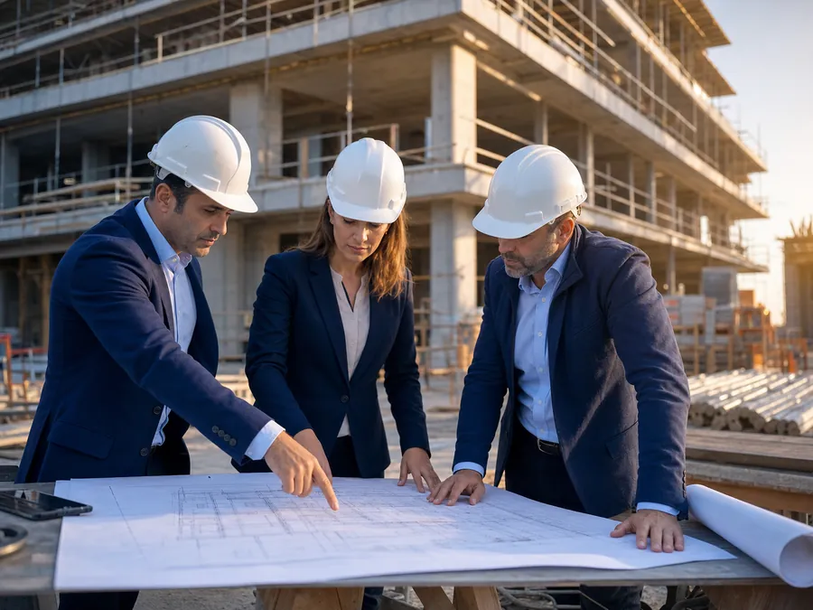 إشراف هندسي على موقع إنشاء